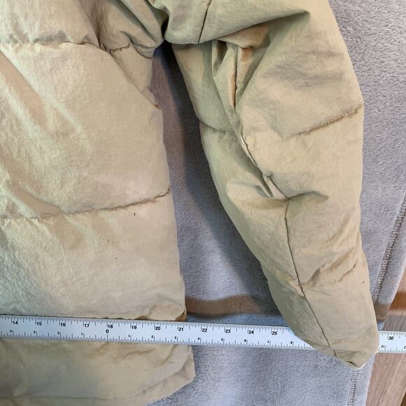 Madewell Women's Large Beige Puffer quilted Jacket Full Zip Size S, Brown camel - Picture 11 of 12